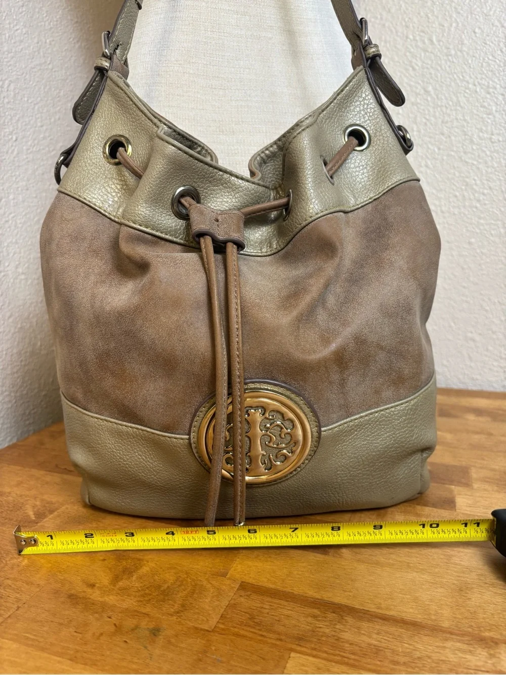 N/A taupe suede